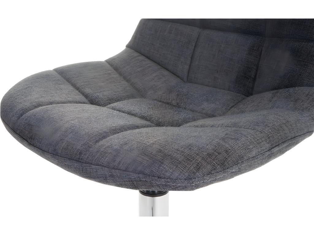 Lumenao-A60 dining chair, light grey fabric/textile, chrome legs TMZB58458