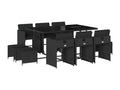 Zensova 11-piece garden dining set with cushions, woven resin ESIS56880