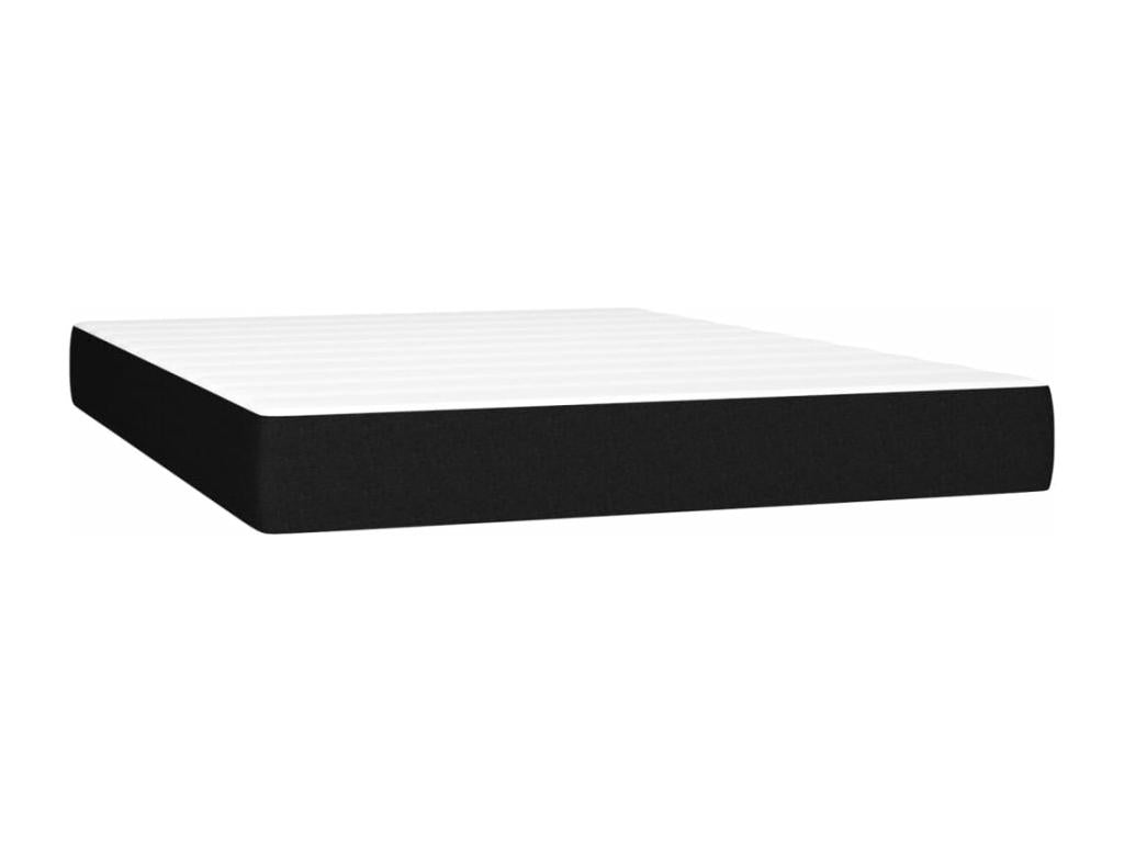 Lumenao bed base and mattress with LED lighting, black, 140x200 cm, fabric PPSV58798