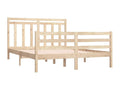 Bed frame without mattress 140x190 cm solid wood MHUD18173