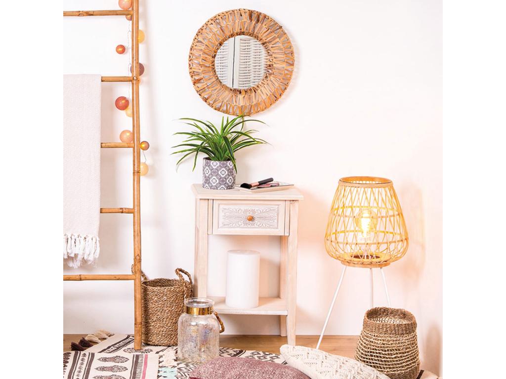 Bedside table to complete your decor. White color. Dimensions: L- 45 x W- 30 x H- 67.5 cm. BLIJ01975