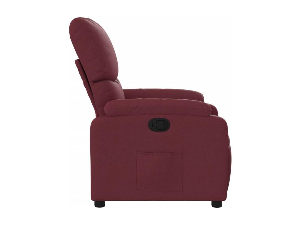 Reclining armchair, burgundy red fabric, GSRT76848