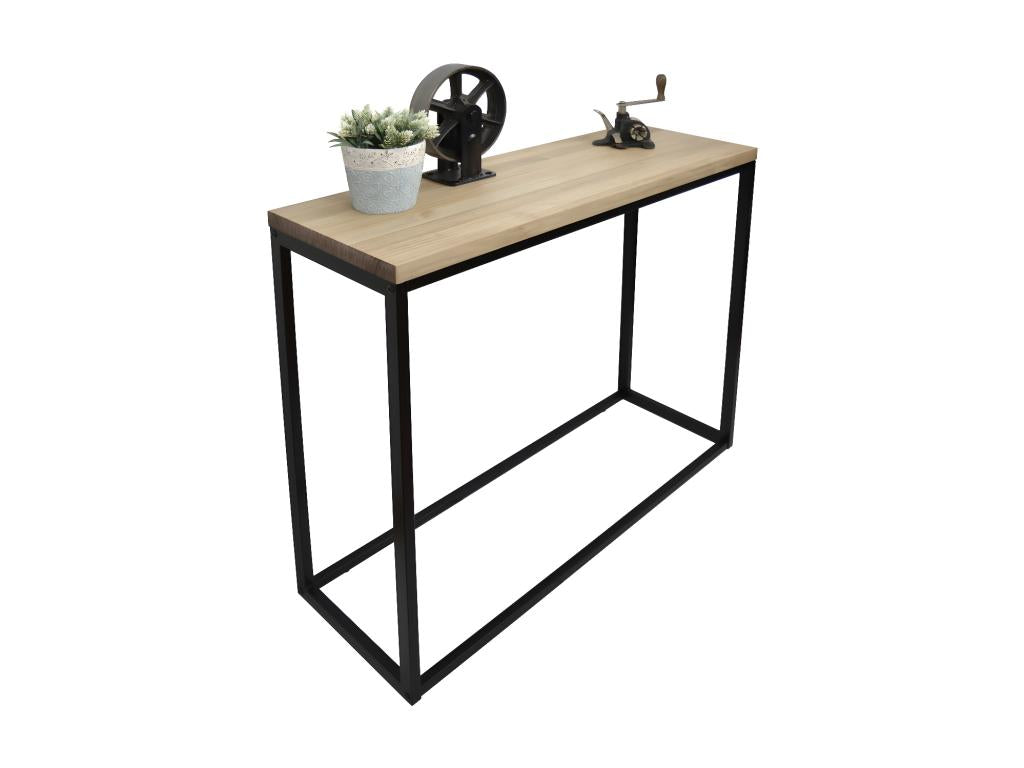 Lumenao Vintage Industrial Console Table 35x100x82h cm 30mm Black HGRV72979