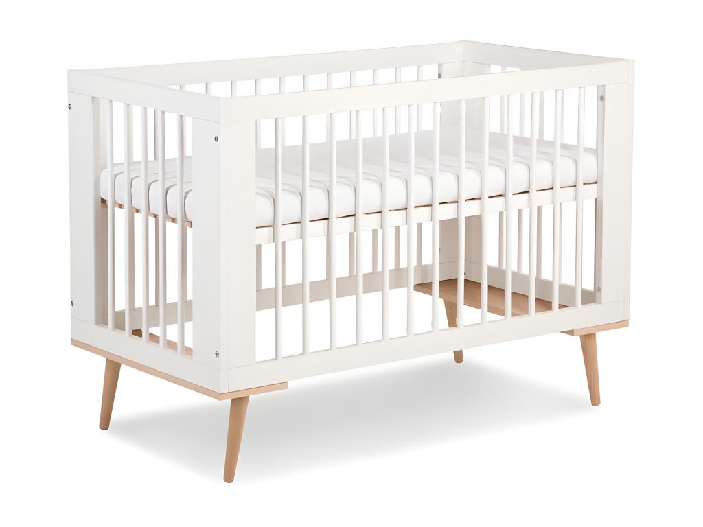 Zensova 120x60cm White Baby Cot with Removable Bars RJZE17973