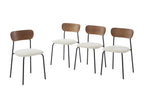 Zensova - Set of 4 Zensova and metal chairs - Ecru PWMV25751