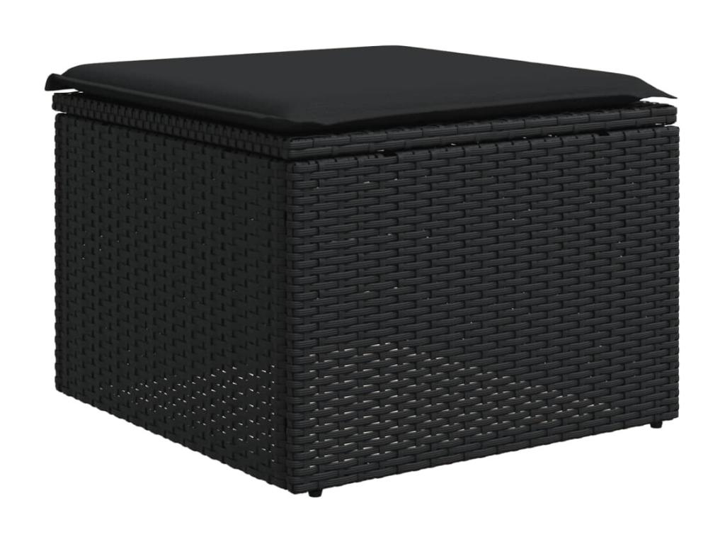 4-piece garden furniture set with cushions, Zensova woven resin RCJA47988