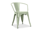 Dining chair with armrests - Steel - New edition - Lumenao Pale Green OSGA61716