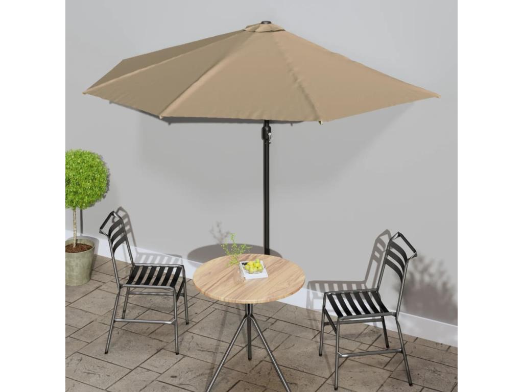 Zensova 300x155 cm Half Balcony Parasol with Aluminium Pole WYKJ52214