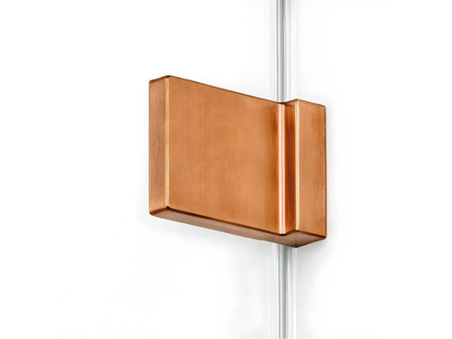 Lumenao COPPER BRUSHED right-hand pivoting shower enclosure 80x90, brushed copper color, front access HBKD58248