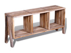 Stackable TV stand in recycled teak with 3 shelves QZPW63464