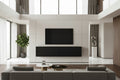 Zensova wall-mounted TV unit with LED lighting, 180x31x38 cm, CACC35195
