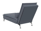 Massage chaise lounge with dark grey velvet bolster PQVG65851