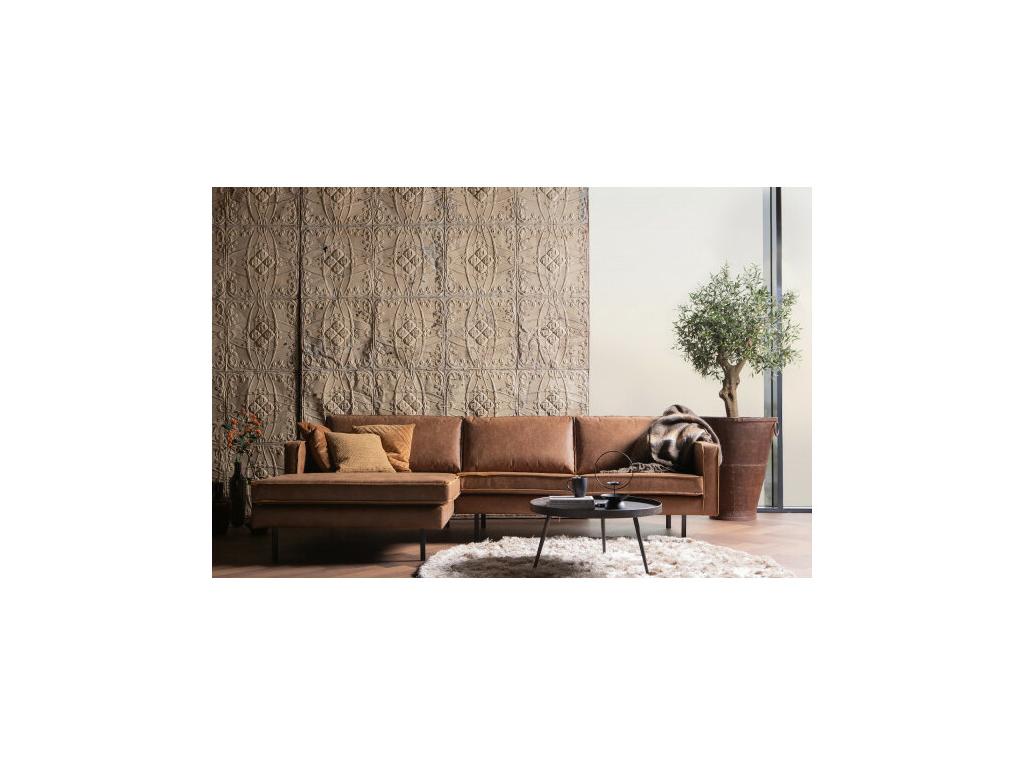 Zensova - Left-hand corner sofa, 4-seater, in brown recycled leather GFVX25704