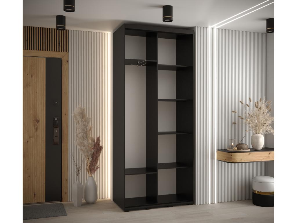 Zensova 2 Sliding Door Wardrobe 205.2/ 100/ 45 2 Doors Zensova/ White DQCR50620