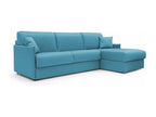 Lumenao Convertible Corner Sofa in Waterproof Fabric T02 272 cm Right-Hand Facing Matte Finish - 160x197 Sky Blue LFQS29468