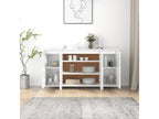 Glossy white sideboard 135x41x75 cm Zensovaingénierie CHCL93276