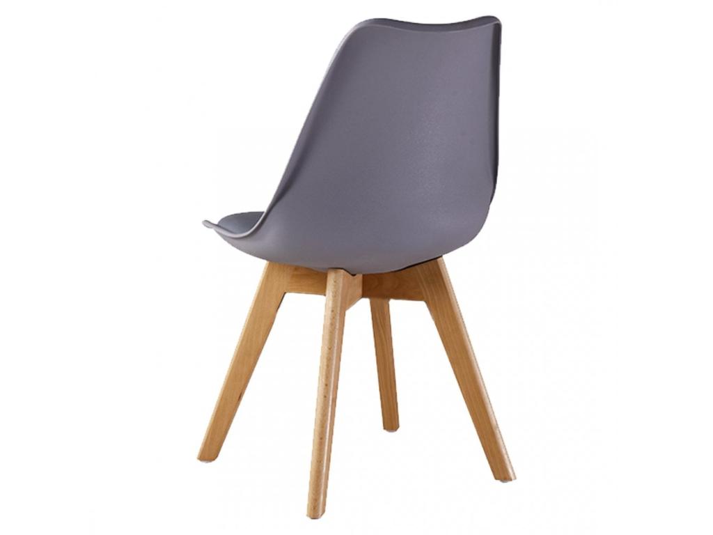 Lumenao - Scandinavian Chair - Padded Seat - Grey OFLM63424