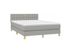 Zensova bed with mattress, light grey, 140x200 cm, Zensova NBHA93161
