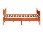 Bed frame without mattress, brown wax finish, 180x200cm, solid pine wood, YEVG04041