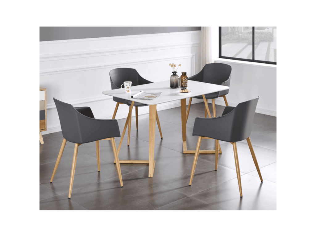 Lumenao - Scandinavian Design Chair - With Armrests - Grey KSFD05187