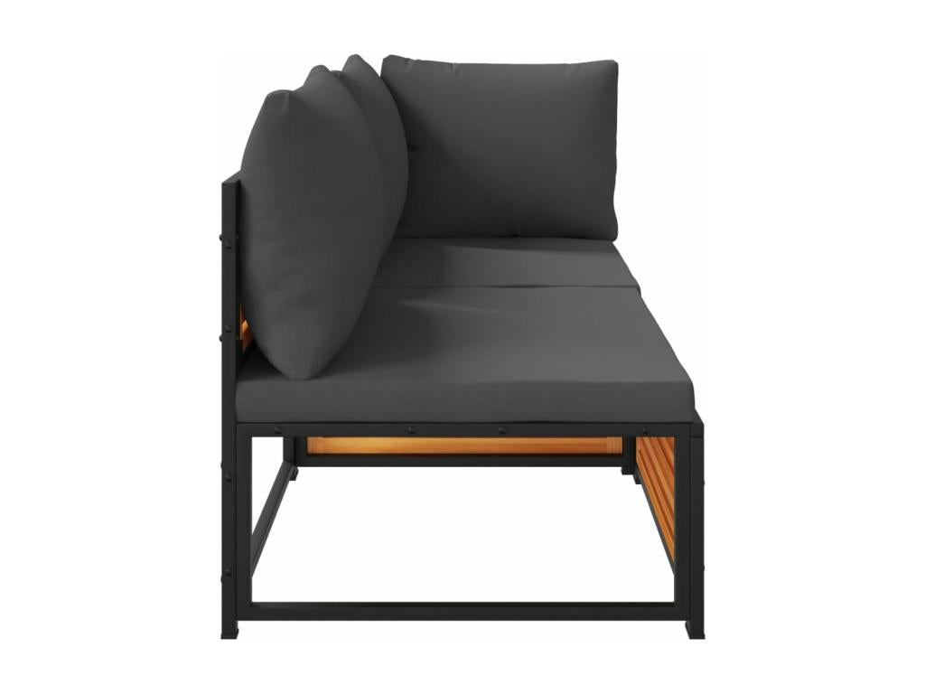 Lumenao GNAM78865 2-seater garden sofa with cushions, solid wood