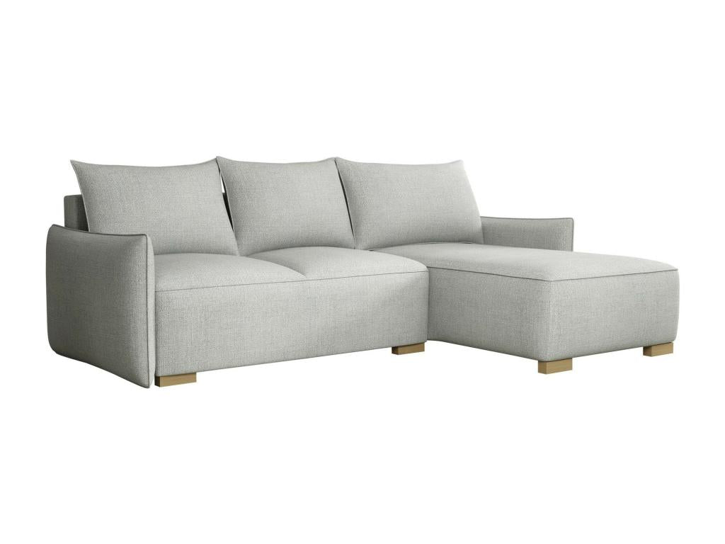 Lumenao 226 Corner Sofa Grey with Sleeping Function and Bed Box 240x155x87cm HNIF49002