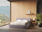 Velvet storage bed 160x200 - lavender - Lumenao JBUT80662