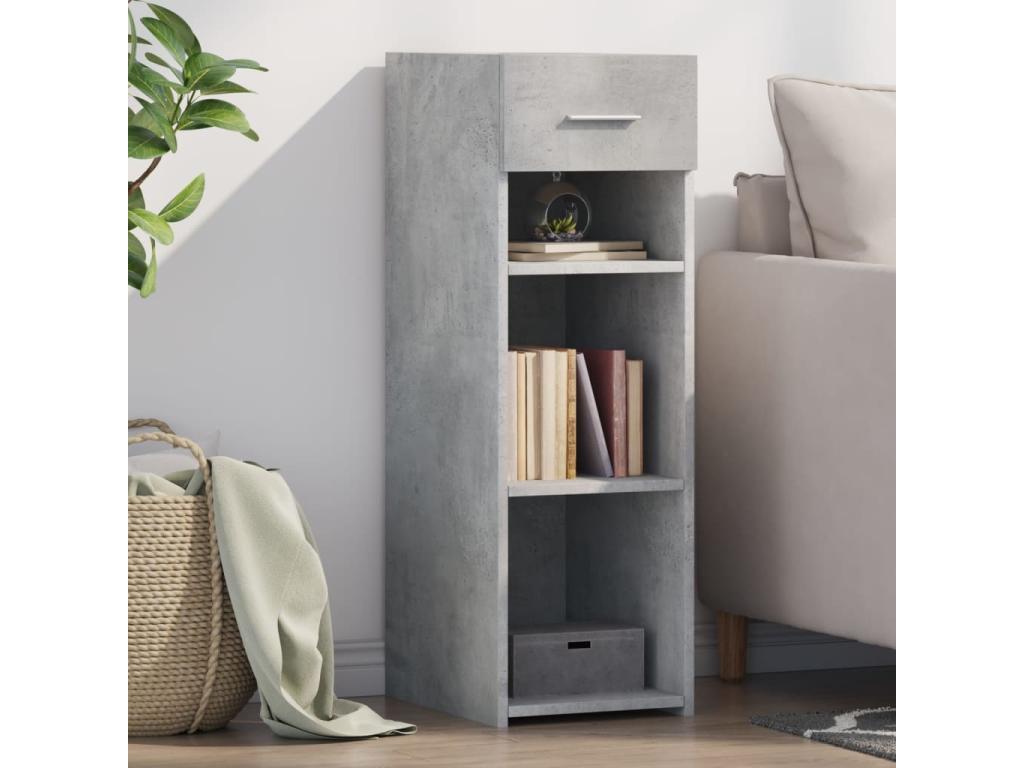 Concrete grey sideboard 30x42.5x93 cm engineered wood CWOJ55948