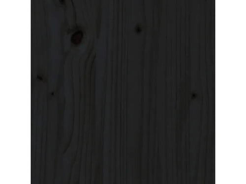 Black bed frame, solid pine wood, 200x200 cm MBDU97644