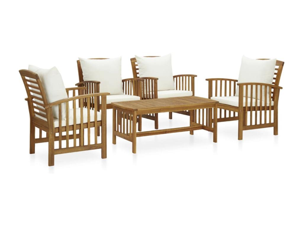 Brown wooden garden furniture set, 102x50x43 cm, 02 0016314 JILG46817
