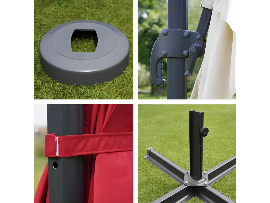 Professional restaurant parasol for cream-colored aluminum, 04 0003503 IQFF69063