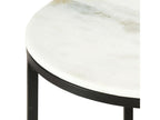 Coffee table, white and black, 50 cm, solid genuine marble, IJOK95294