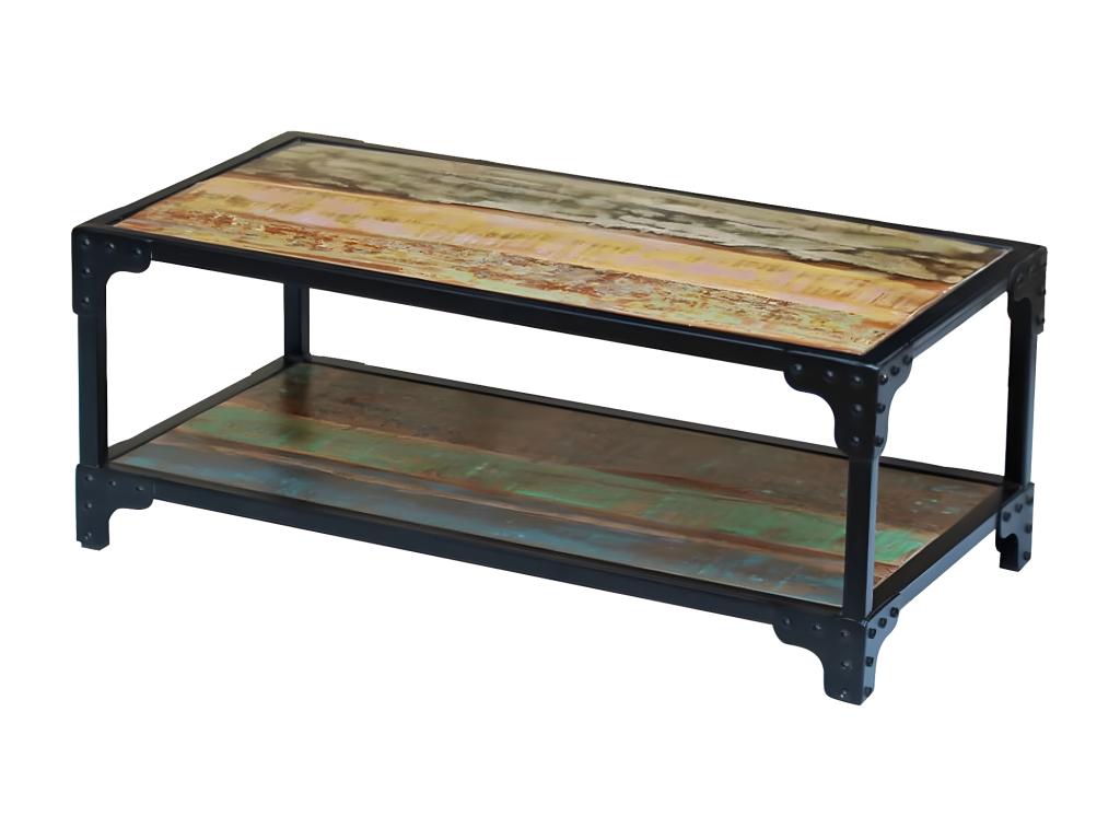 Coffee table made of solid reclaimed wood HNUH81388