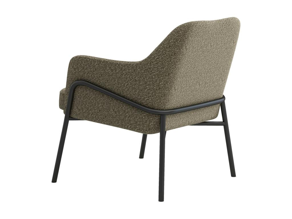 Ventoriq-Sillón de Ventoriq Bouclé Beige and metal black GAYM73089