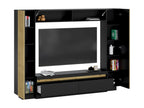 TV wall unit with storage - LEDs - Zensova and Natural - Zensova GYDC15681