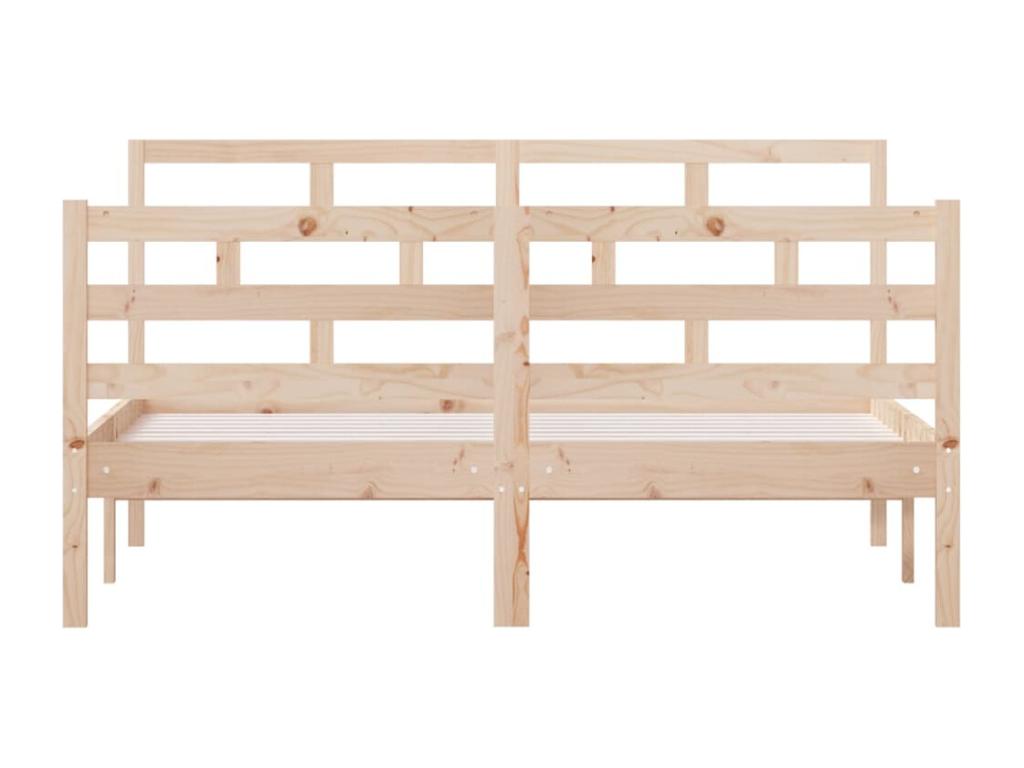Solid wood bed frame without mattress, 140x190 cm DOKC85124