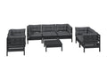 8-piece garden furniture set with cushions, solid pine wood HBTW98463