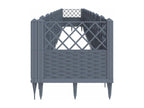 Planter with grey stakes 363.5x43.5x43.5 cm PP EWLG59247