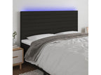 Black LED Headboard 200x5x118/128 cm Fabric PSXA51459