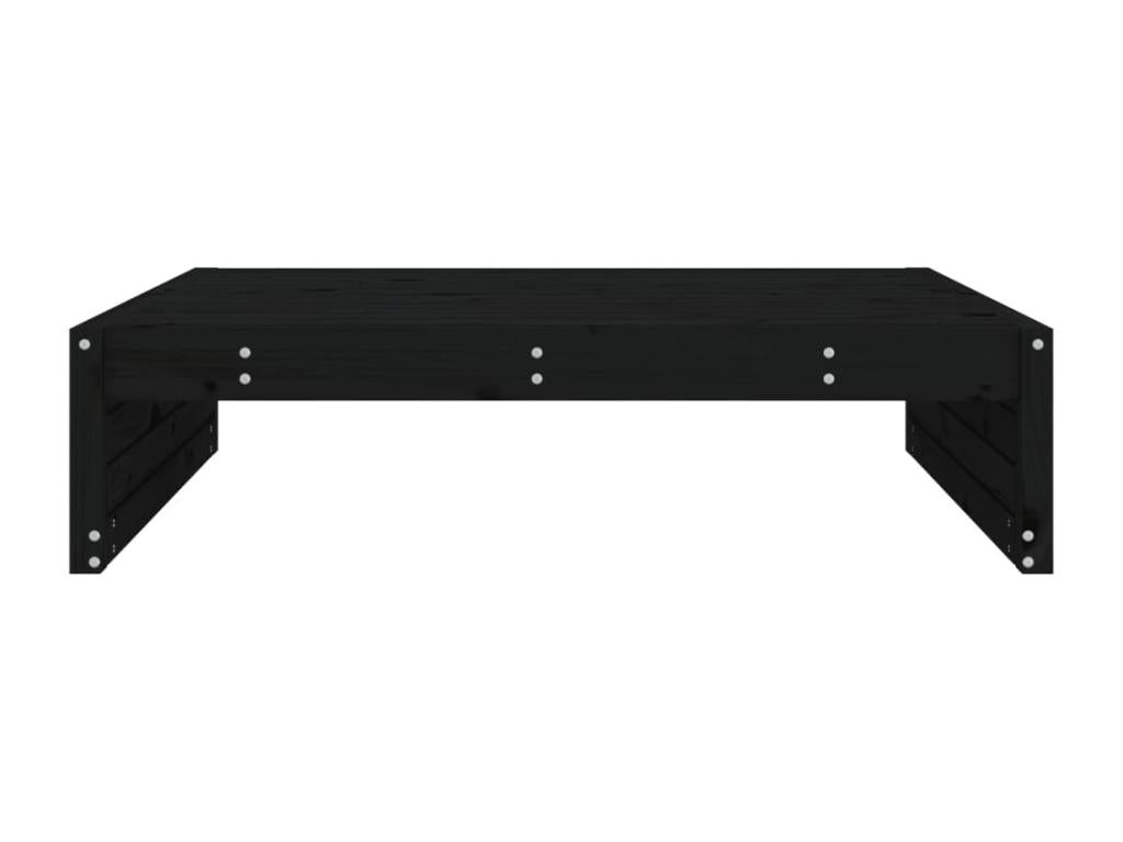 Garden footrest 120x80 cm black solid pine wood QAHO58298