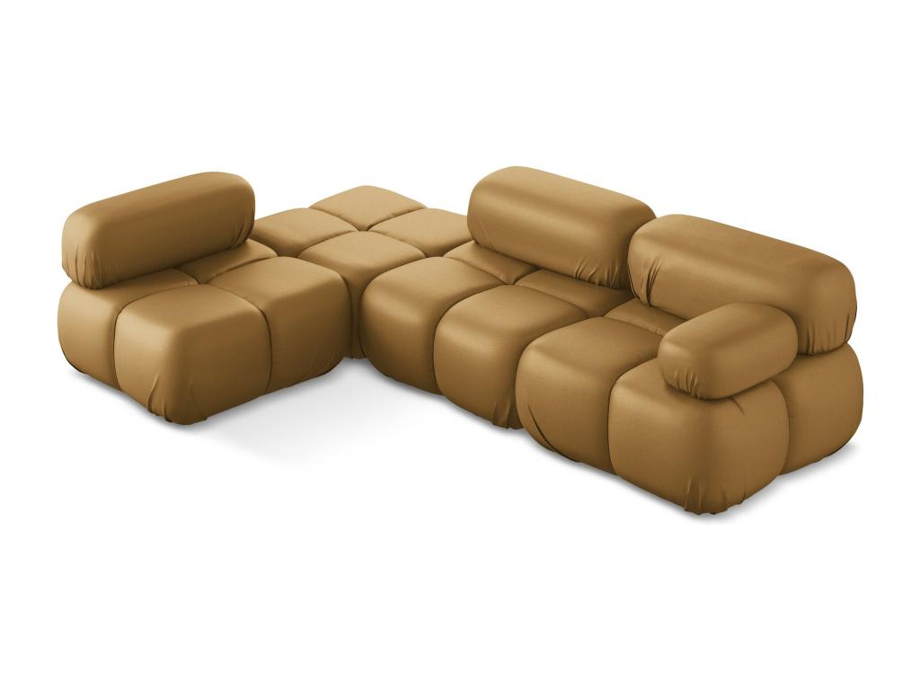 Lumenao LVVI41426 Modular Left-Facing Corner Sofa in Faux Leather