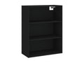 Highboard, Black, 69.5x34x180 cm, Engineered Wood, MWMZ77111