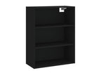 Highboard, Black, 69.5x34x180 cm, Engineered Wood, MWMZ77111