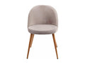 4x Zensova-D53 dining chairs, retro 1950s style armchair in velvet - grey brown DNHO17988