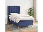 Zensova upholstered bed with mattress, blue, 90x190 cm, Zensova CVPJ21850