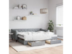 Daybed with pull-out bed and drawers, light grey, 90x200 cm, Zensova SLFX04055