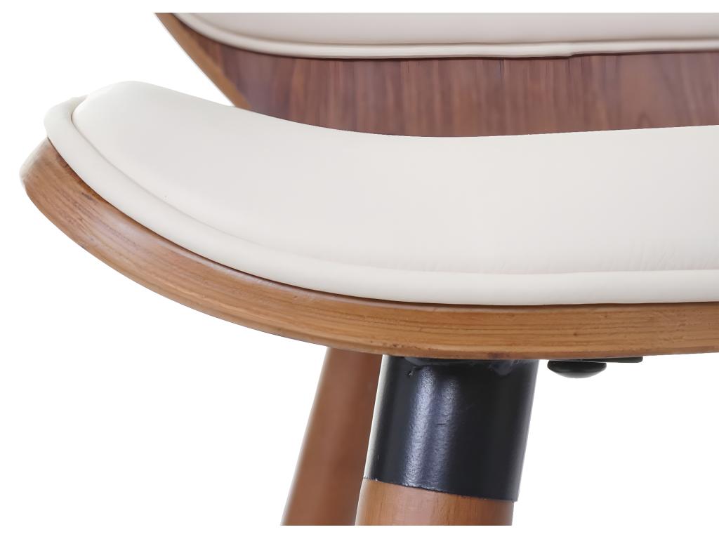 Zensova-B16 Dining Chairs, Set of 6, Cream Faux Leather, WKIC16555