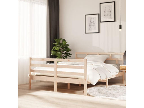 Solid wood bed frame without mattress, 140x190 cm DOKC85124