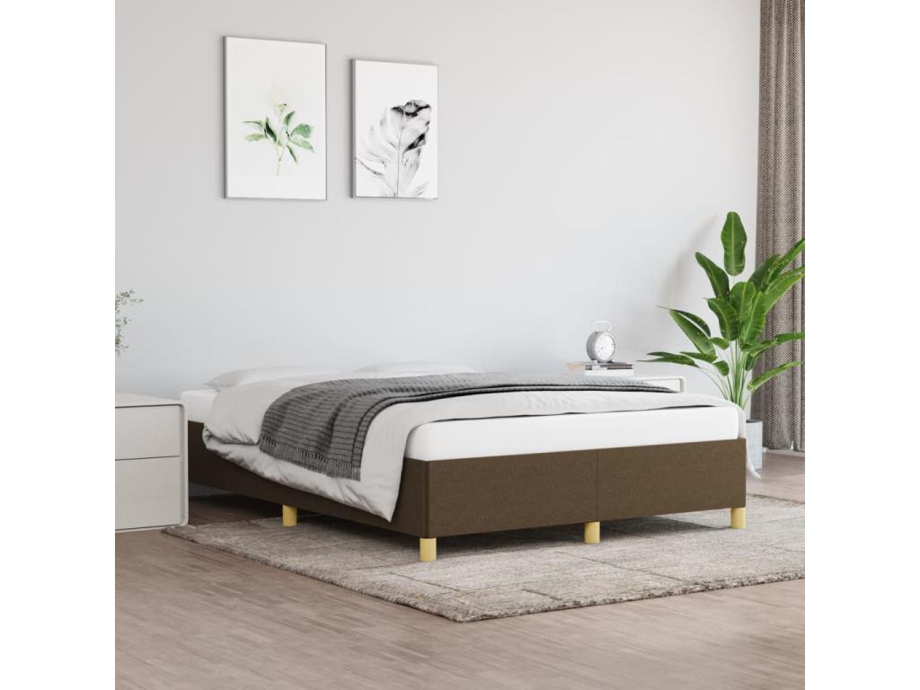 Bed frame Dark brown 140x190 cm Zensova YIVL56147