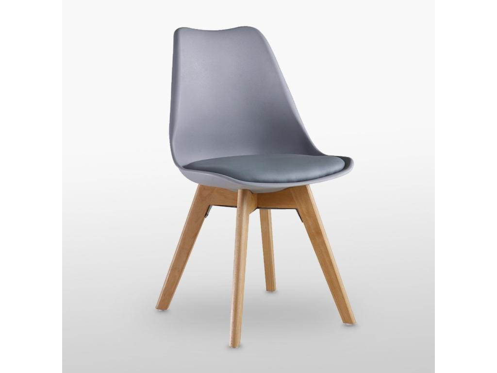 Lumenao - Scandinavian Chair - Padded Seat - Grey OFLM63424